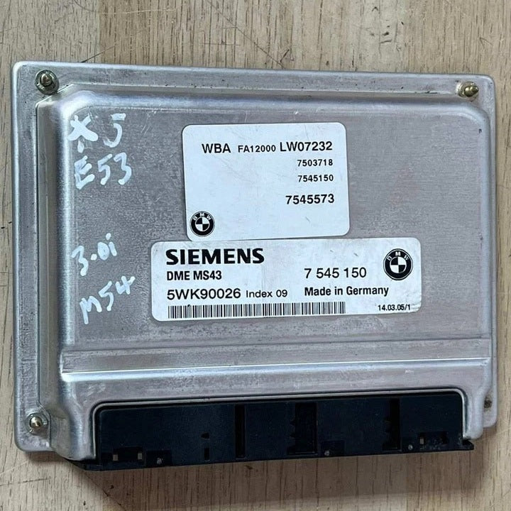 2003–2005 BMW 530i E39 E46 MS43 M54 Engine Control Unit ECU DME (7545150) – OEM