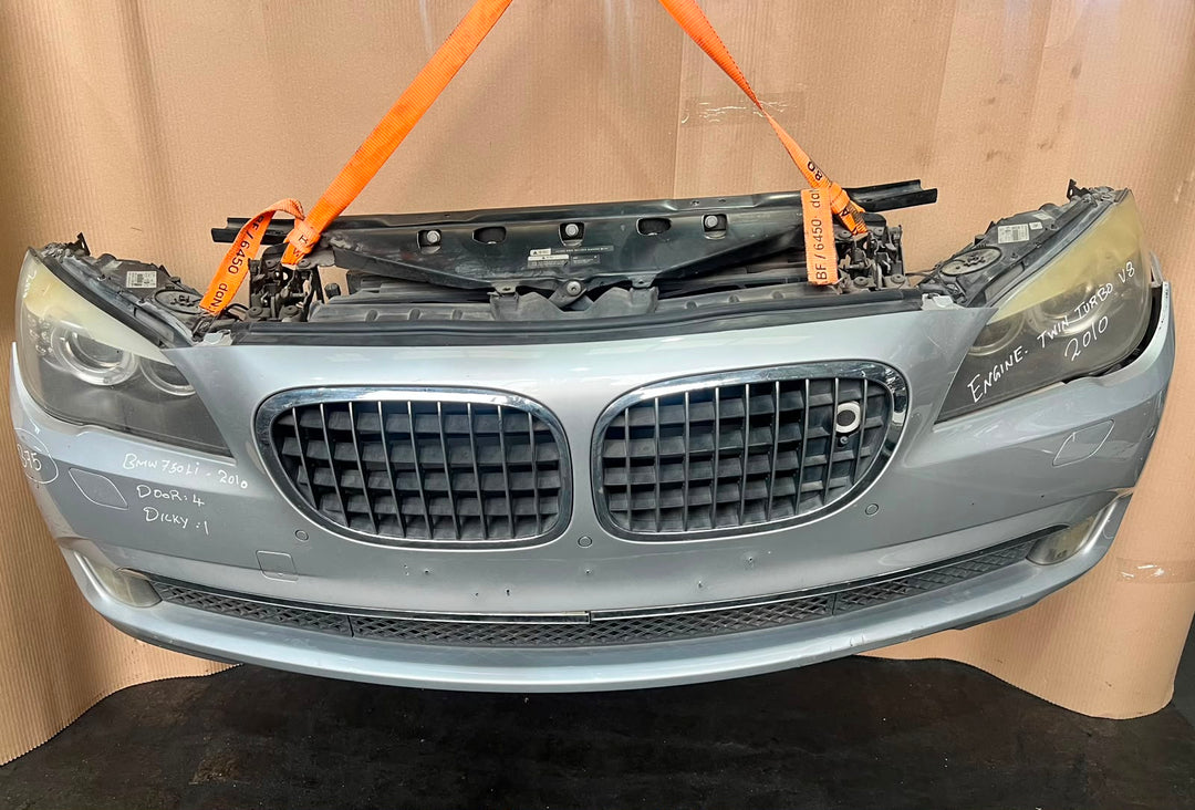 2010-2012 BMW F02 740Li Twin Turbo V8 Nose Cut Bonnet Headlights Grille – Used OEM