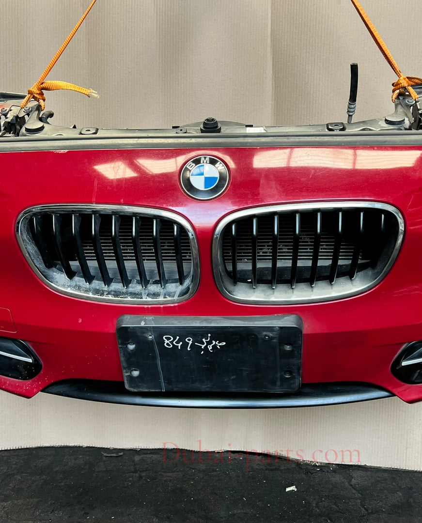 BMW F20 2012 116i RED COMPLETE NOSE CUT WITH FRONT BUMPER HEADLIGHTS GRILLE OEM USED