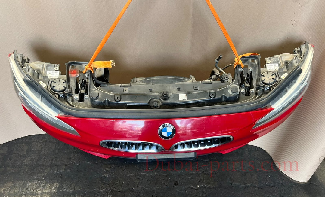 BMW F20 2012 116i RED COMPLETE NOSE CUT WITH FRONT BUMPER HEADLIGHTS GRILLE OEM USED