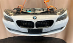 قم بتحميل الصورة إلى عارض الصور، BMW F10 2011 530i WHITE COMPLETE NOSE CUT FRONT BUMPER XENON DYNAMIC HEADLIGHTS GRILLE OEM USED
