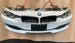 Bild in die Galerieansicht laden, BMW F30 2014 320d N47N WHITE COMPLETE NOSE CUT FRONT BUMPER BASIC LED HEADLIGHTS GRILLE OEM USED