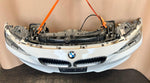 Bild in die Galerieansicht laden, BMW F30 2014 320d N47N WHITE COMPLETE NOSE CUT FRONT BUMPER BASIC LED HEADLIGHTS GRILLE OEM USED