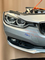 قم بتحميل الصورة إلى عارض الصور، BMW F30 2015-2017 318i LCI B38 3-CYLINDER FACELIFT COMPLETE NOSE CUT FRONT BUMPER LED HEADLIGHTS GRILLE OEM USED