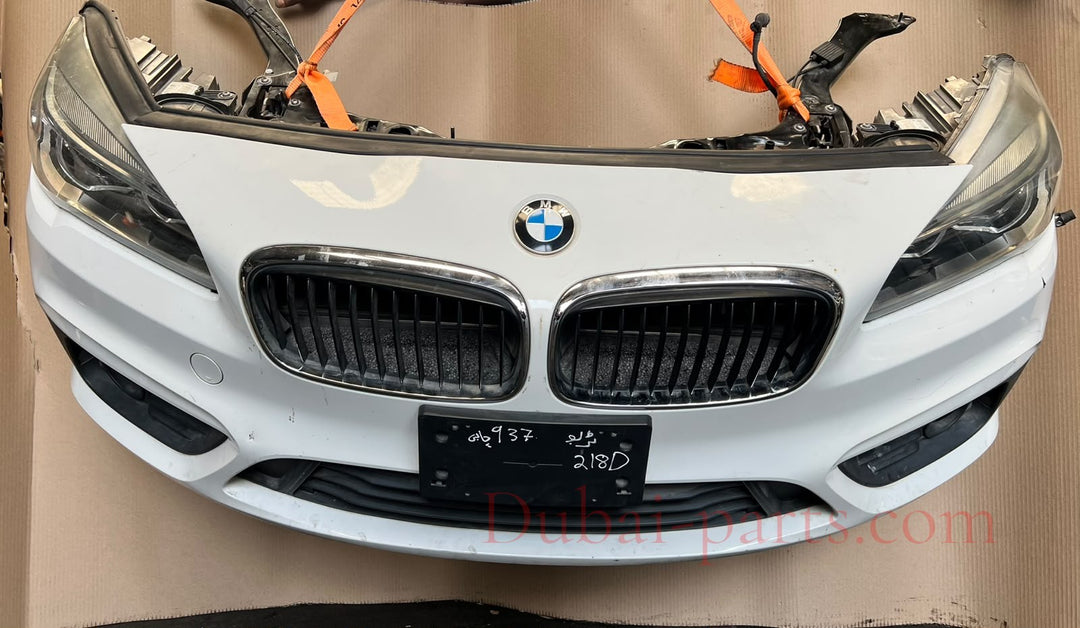 2014 BMW 220d F45 B47 Complete Front Nose Cut Bumper Headlights Grille OEM