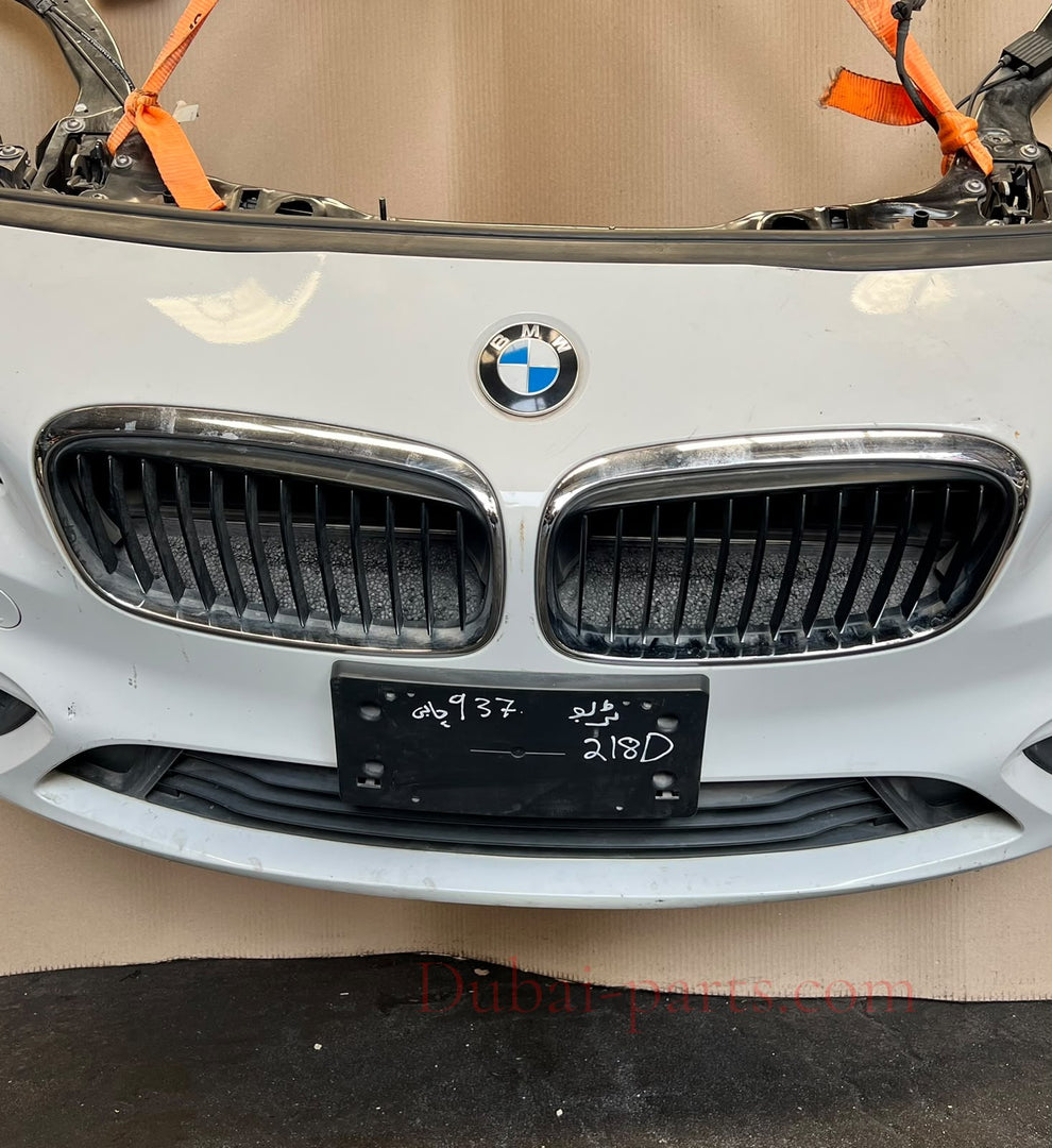 2014 BMW 220d F45 B47 Complete Front Nose Cut Bumper Headlights Grille OEM