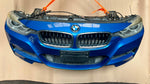 قم بتحميل الصورة إلى عارض الصور، BMW F30 2013 320i N20B M SPORT COMPLETE NOSE CUT XENON HEADLIGHTS FRONT BUMPER GRILLE OEM USED