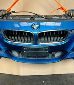 قم بتحميل الصورة إلى عارض الصور، BMW F30 2013 320i N20B M SPORT COMPLETE NOSE CUT XENON HEADLIGHTS FRONT BUMPER GRILLE OEM USED