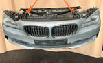Load image into Gallery viewer, BMW F02 LCI 2014 750DX N57X COMPLETE NOSE CUT HEADLIGHTS FRONT BUMPER GRILLE OEM USED