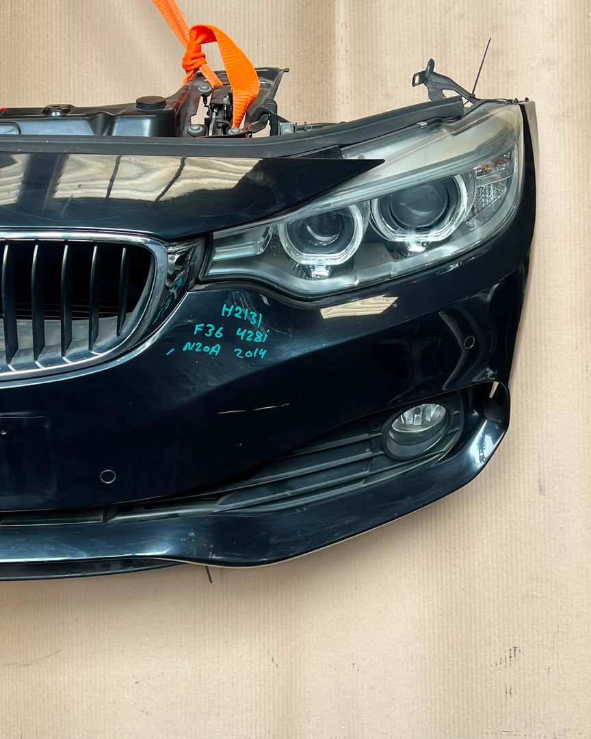 2014 BMW 428i F36 Gran Coupe N20 Complete Front Nose Cut Headlights Grille OEM