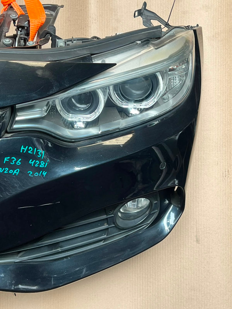 2014 BMW 428i F36 Gran Coupe N20 Complete Front Nose Cut Headlights Grille OEM