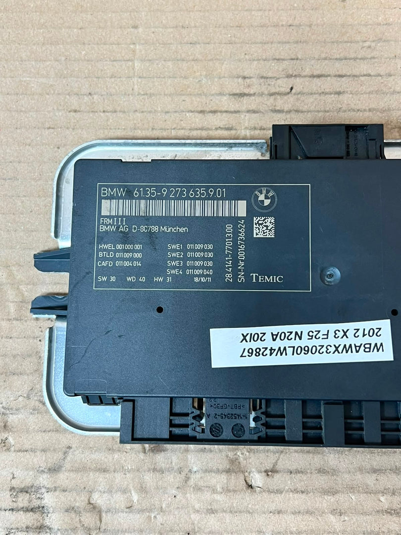 BMW X3 F25 FRM3 Footwell Light Control Module 9273635 61359273635 OEM 2011-2017