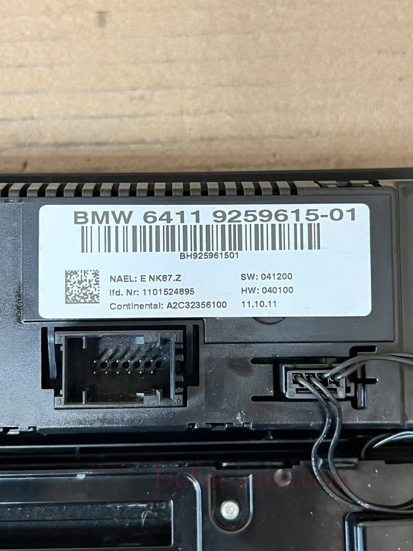 BMW X3 F25 X4 F26 A/C Climate Control Panel 9259615 OEM 2012-2014
