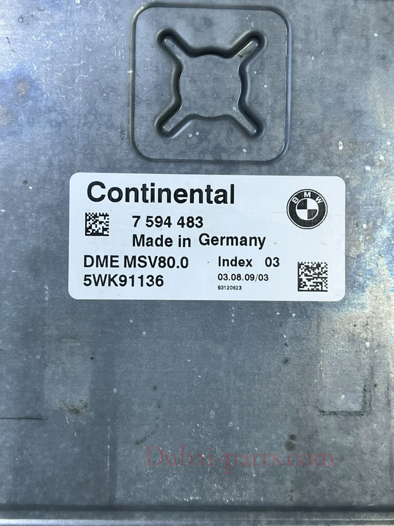 BMW 528i 328i MSV80.0 Engine Control ECU DME 7594483 5WK91136 OEM
