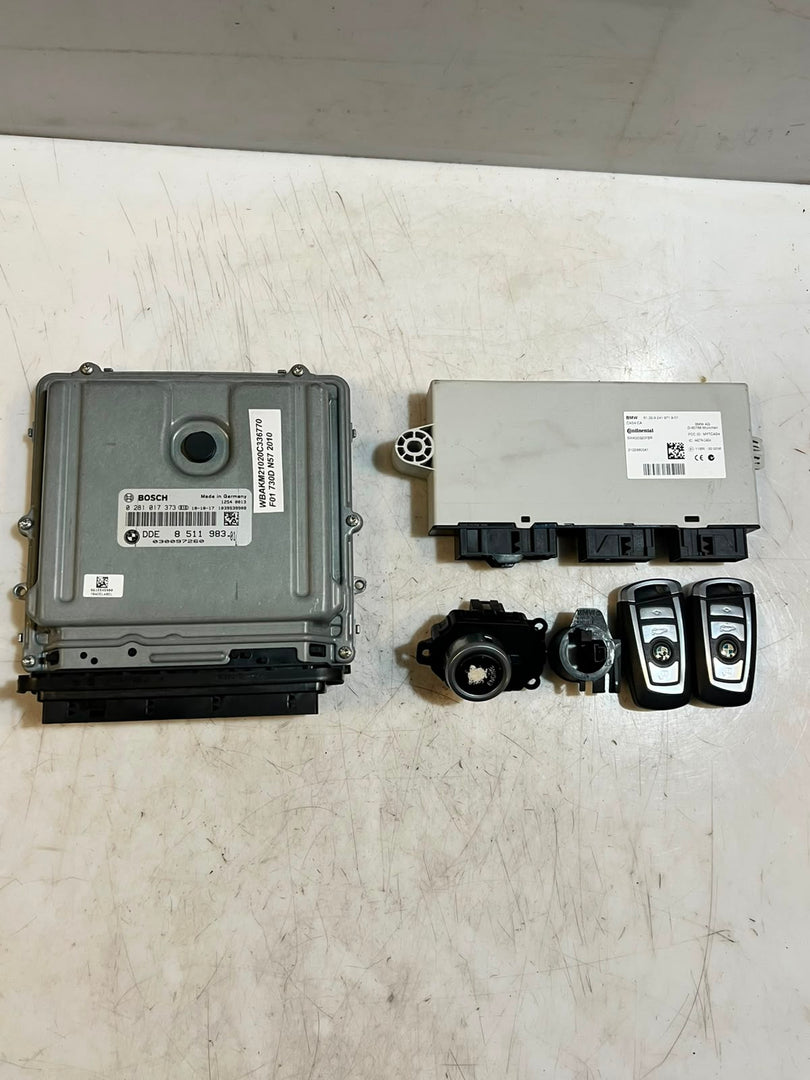 2011 BMW 730Ld F02 N57 3.0D ECU DDE CAS Key Kit 8511983 OEM