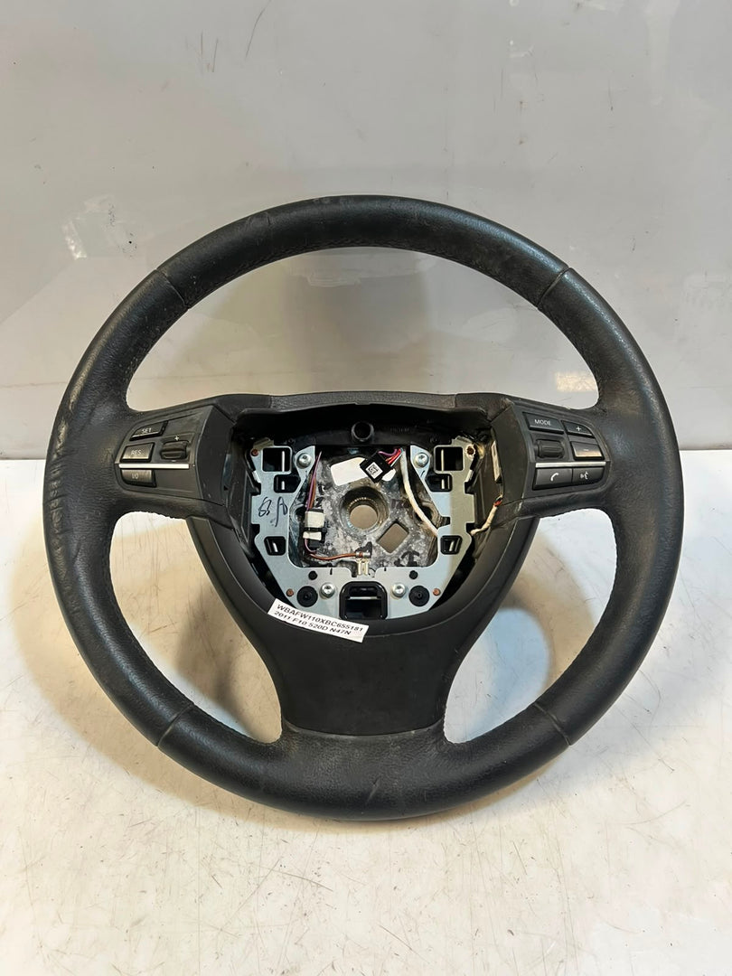 BMW 5 Series F10 F11 F01 Leather Multifunction Steering Wheel 6102364 OEM