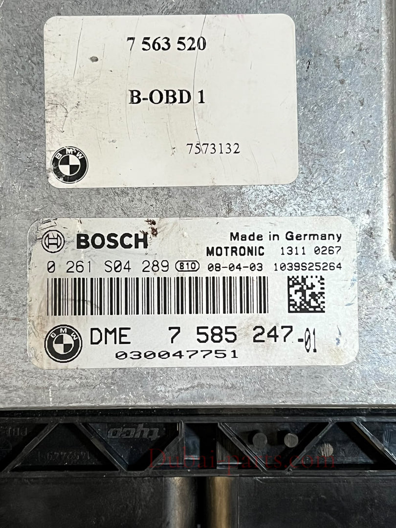 BMW 1 3 Series E81 E87 E90 E91 N46N Engine ECU DME 7585247 Bosch 0261S04289 OEM