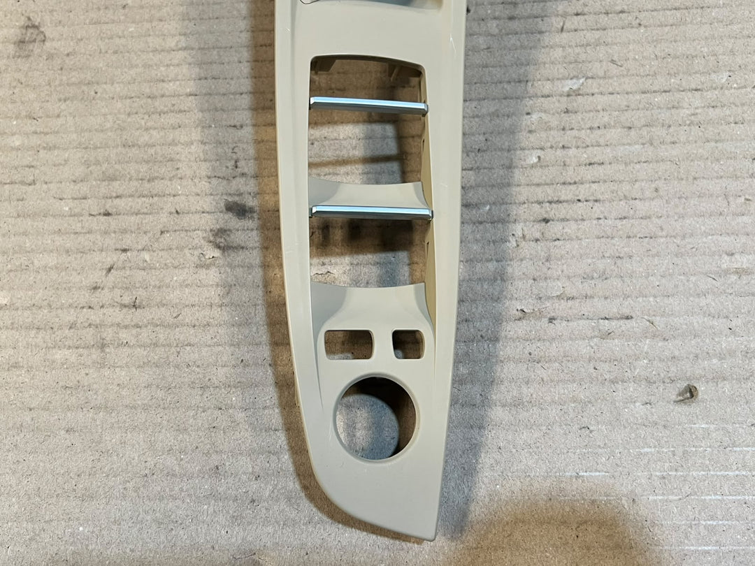 BMW 5 Series F10 F11 Beige Front Left Driver Door Pull Handle Window Switch Panel New