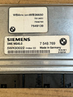 Load image into Gallery viewer, BMW 5 Series E60 E61 M54 ECU DME MS45.0 CAS Key ELV Set 7548769 OEM