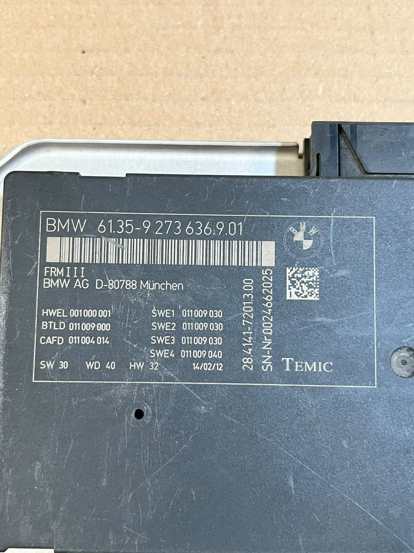 BMW 5 6 7 Series F10 F12 F13 F01 F02 X3 F25 X4 F26 FRM3 Module 9273636 OEM