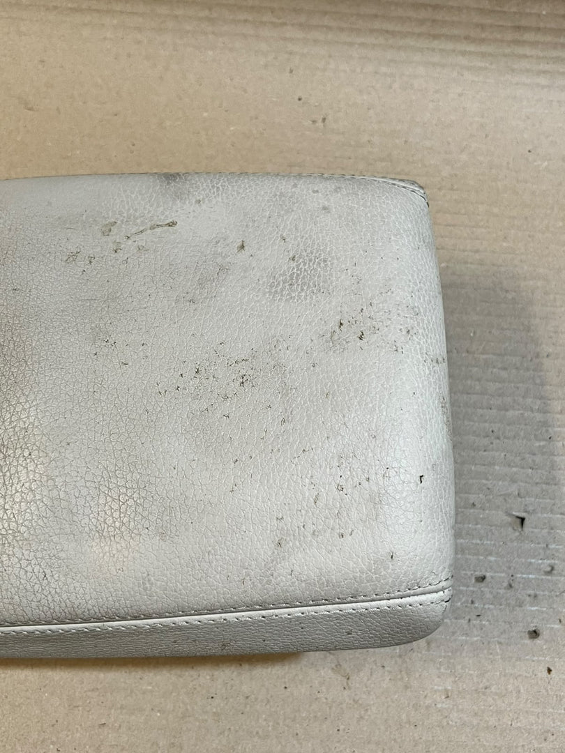 BMW Center Console Armrest Lid White Leather Storage Cover OEM