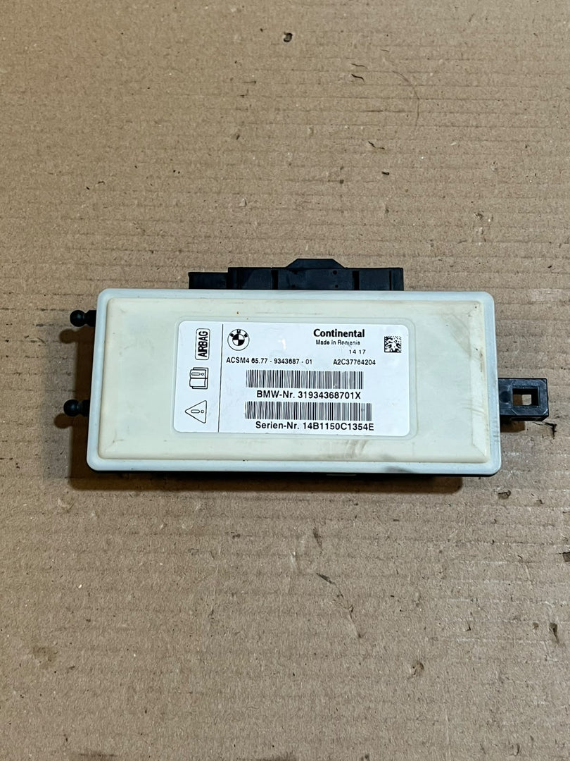 BMW 2 3 4 5 6 7 Series F10 F20 F22 F30 F32 F36 X3 F25 Airbag SRS Module 9343687 OEM