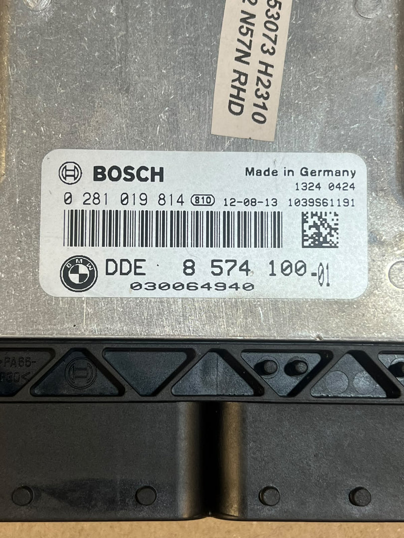 BMW X3 F25 N57 Diesel DDE Engine Control Unit BOSCH ECU Set With Key 8574100 OEM