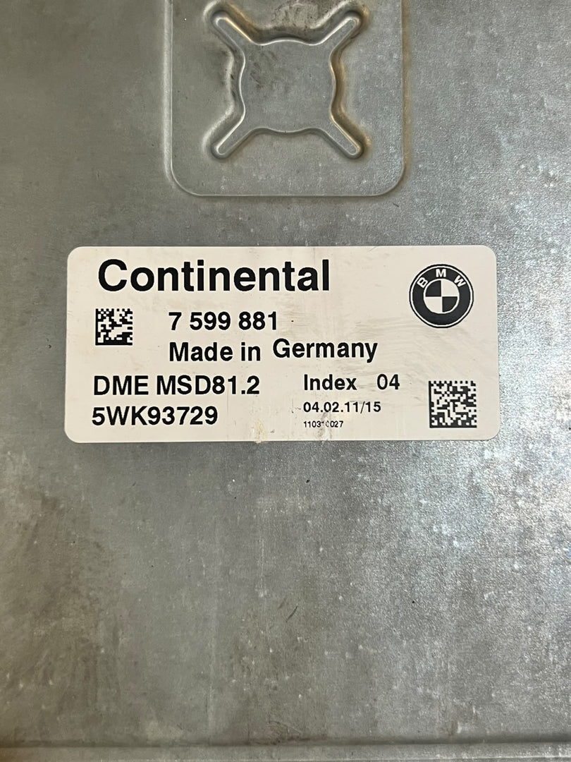 BMW 3 Series E90 320i MSD81 Engine Control Unit ECU DME 7599881 OEM